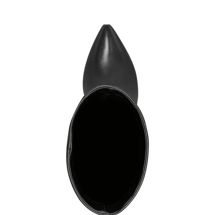 Marc Fisher Boots and Booties Women Leina Block Heel Pointy Toe Dress Boot Black