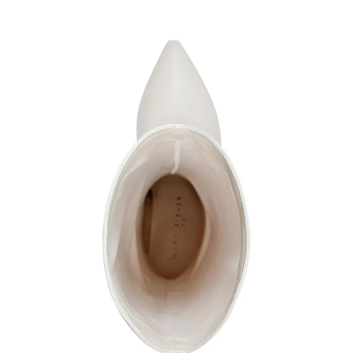 Marc Fisher Boots and Booties Women Nairine Foldover Dress Boot White Leather