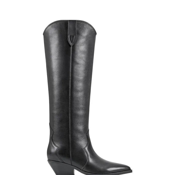 Marc Fisher Boots Women Ander Western Boot Black Leather
