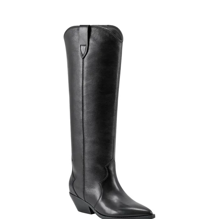 Marc Fisher Boots Women Ander Western Boot Black Leather