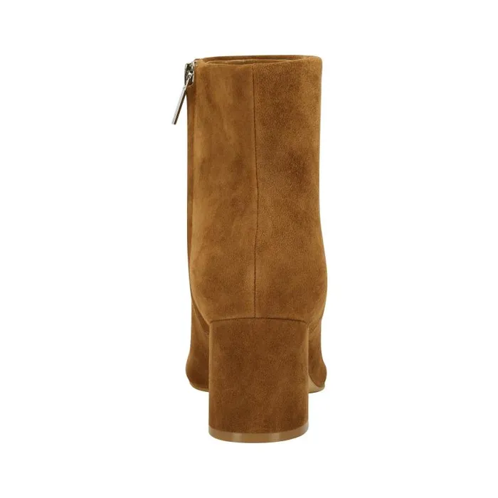Marc Fisher Casual Boots Women Jarli Pointy Ankle Bootie Brown Suede
