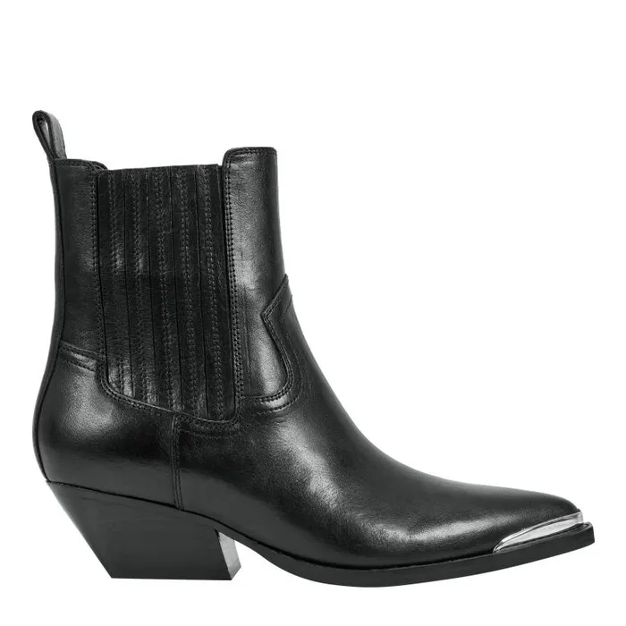 Marc Fisher Casual Boots Women Pryce Western Bootie Black Leather