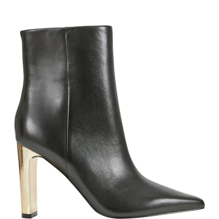Marc Fisher Dress Boots Women Talyna Dress Bootie Black Leather