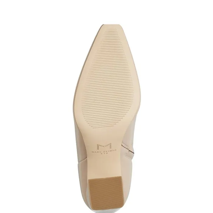 Marc Fisher Dress Boots Women Yanara Heeled Bootie Natural Leather