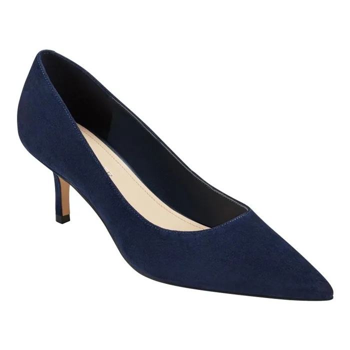 Marc Fisher Heels and Pumps Women Alola Pump Dark Blue Suede