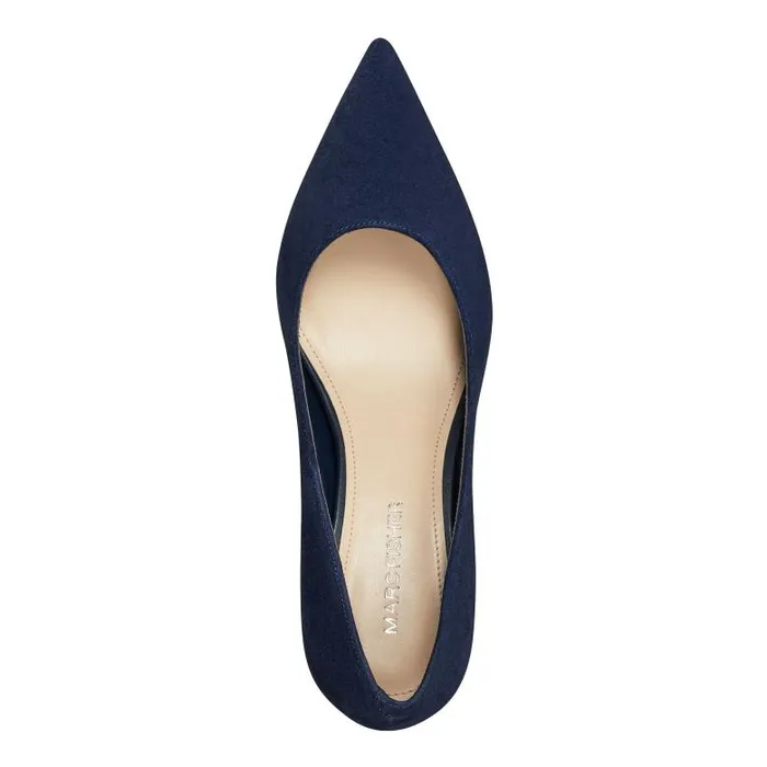 Marc Fisher Heels and Pumps Women Alola Pump Dark Blue Suede