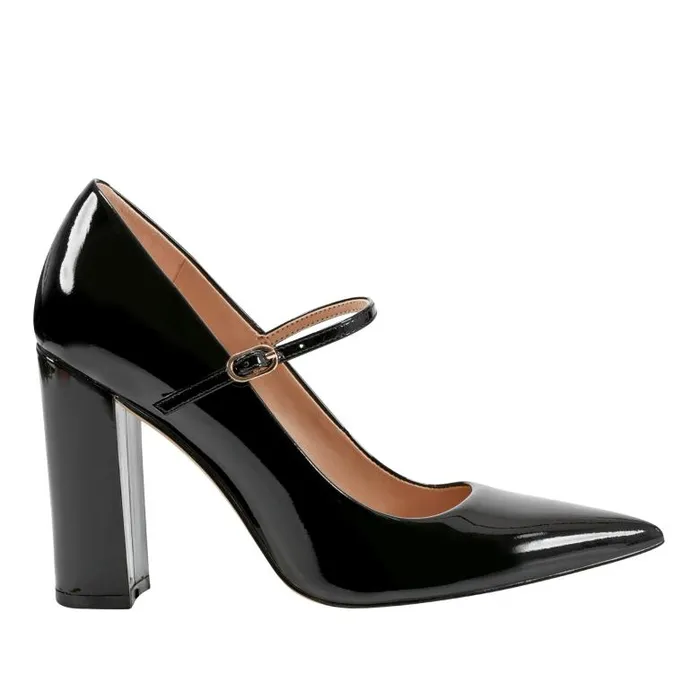 Marc Fisher Heels and Pumps Women Artie Mary Jane Pump Black Patent Leather