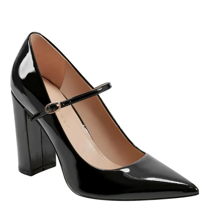 Marc Fisher Heels and Pumps Women Artie Mary Jane Pump Black Patent Leather