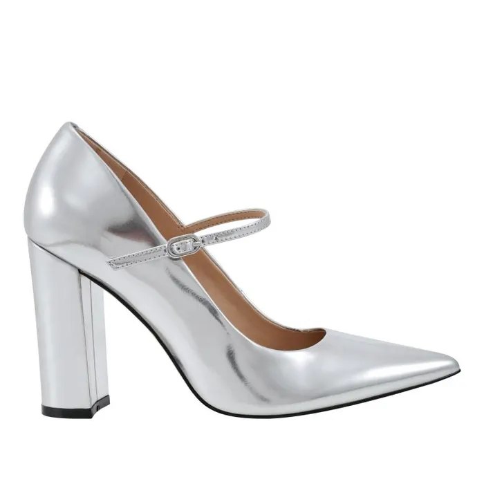 Marc Fisher Heels and Pumps Women Artie Mary Jane Pump Silver