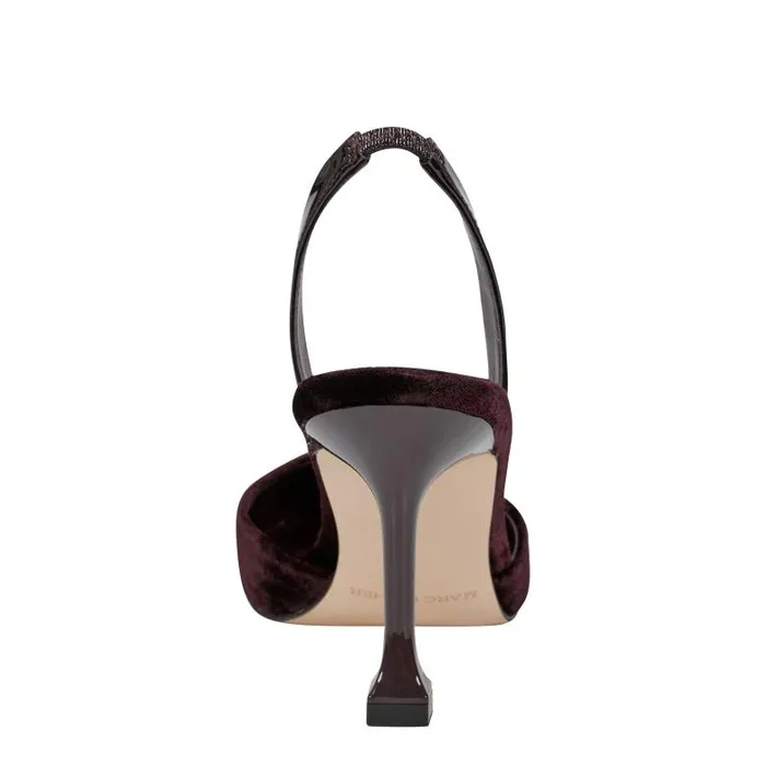 Marc Fisher Heels and Pumps Women Hadya Slingback Pump Dark Red Velvet