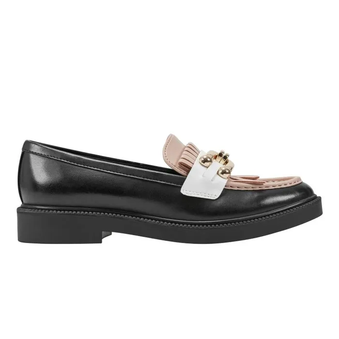 Marc Fisher Loafers and Flats Women Calisto Loafer Blacknaturalwhite