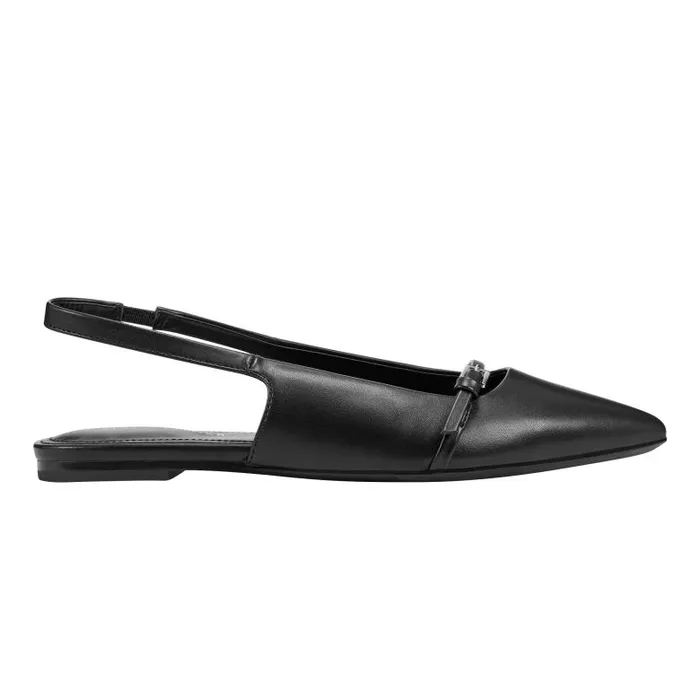 Marc Fisher Loafers and Flats Women Elelyn Slingback Flat Black