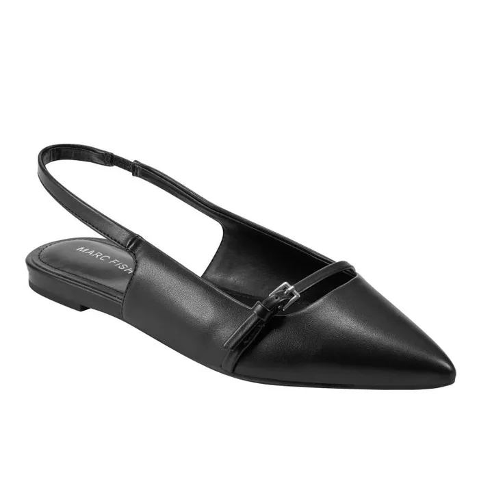 Marc Fisher Loafers and Flats Women Elelyn Slingback Flat Black