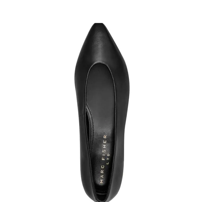 Marc Fisher Loafers and Flats Women Gunner Pointed Toe Flat Black Leather