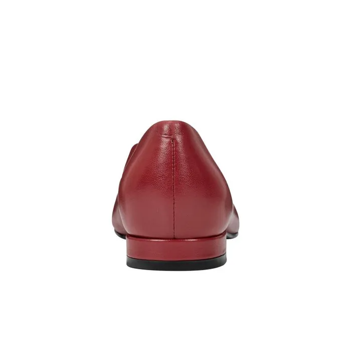 Marc Fisher Loafers and Flats Women Gunner Pointed Toe Flat Red Leather