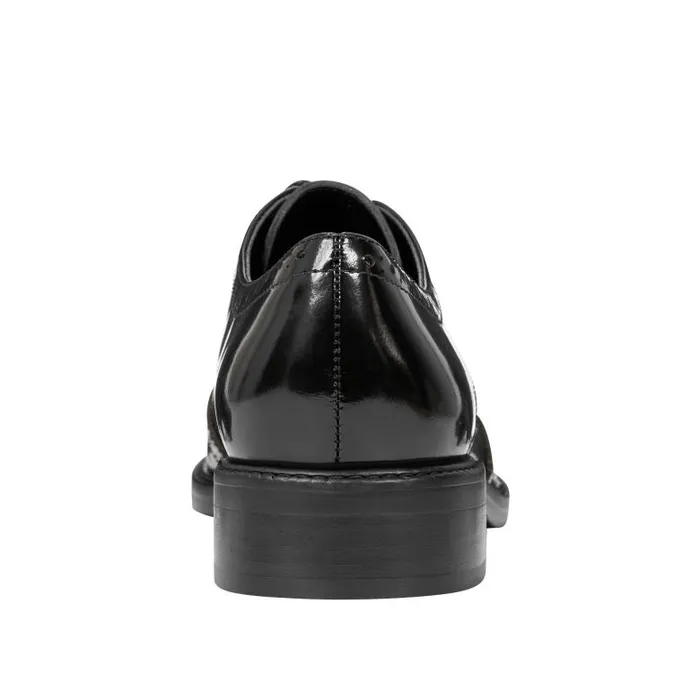 Marc Fisher Loafers and Flats Women Perrie LaceUp Oxford Black Leather
