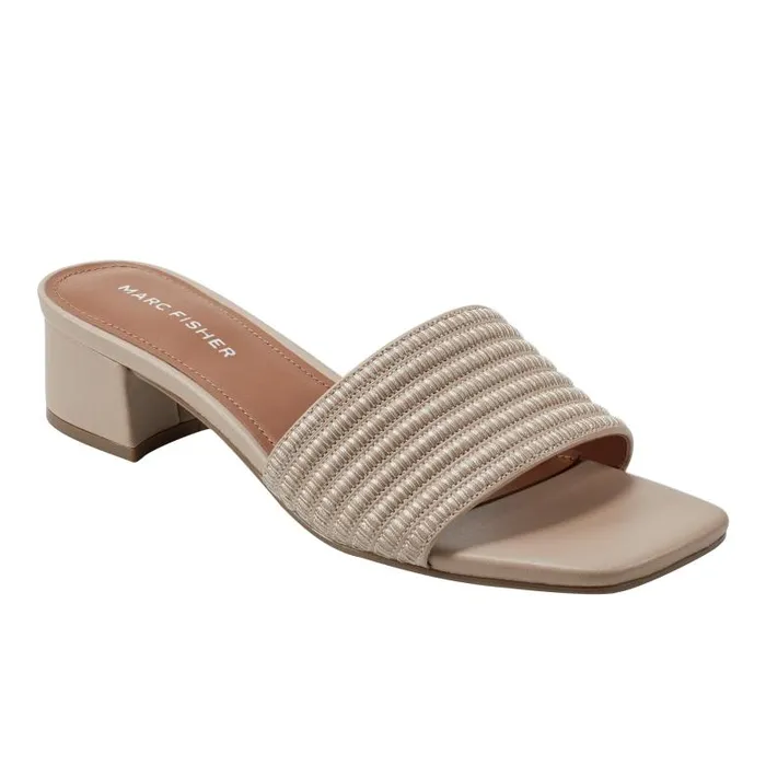 Marc Fisher Sandals Women Casala Block Heel Sandal Light Natural