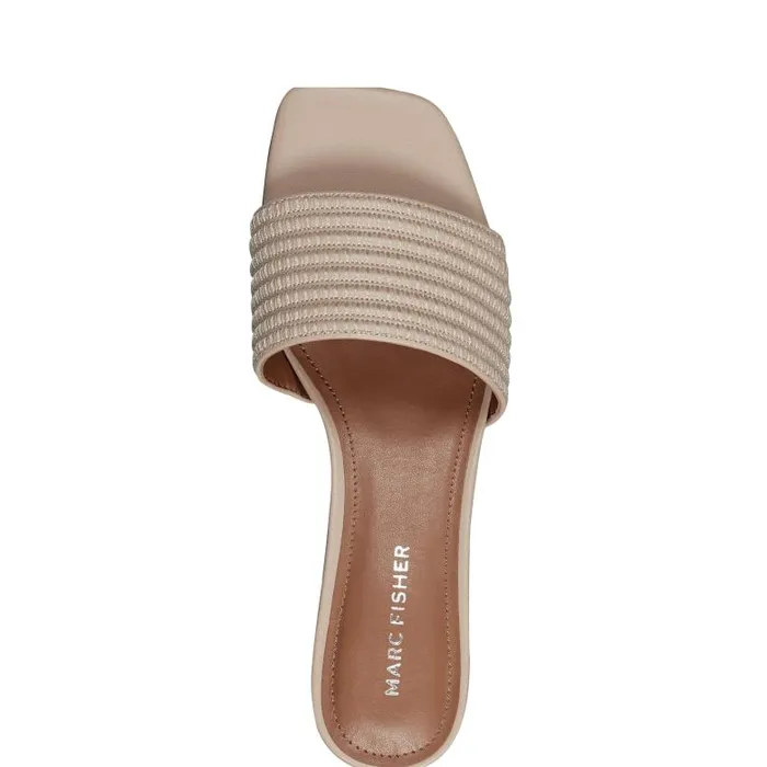 Marc Fisher Sandals Women Casala Block Heel Sandal Light Natural