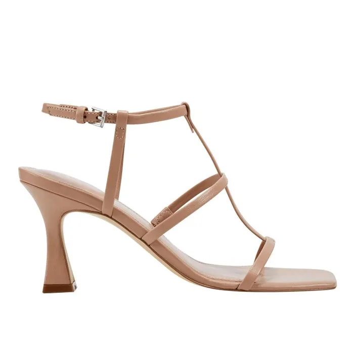Marc Fisher Sandals Women Dennie Strappy Dress Sandal Natural Leather