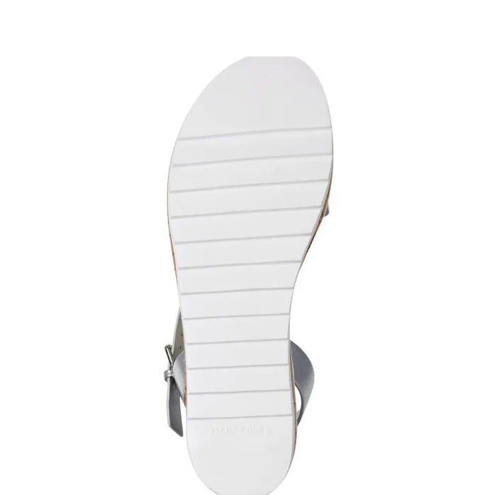 Marc Fisher Sandals Women Goget Strappy Casual Sandal Silver