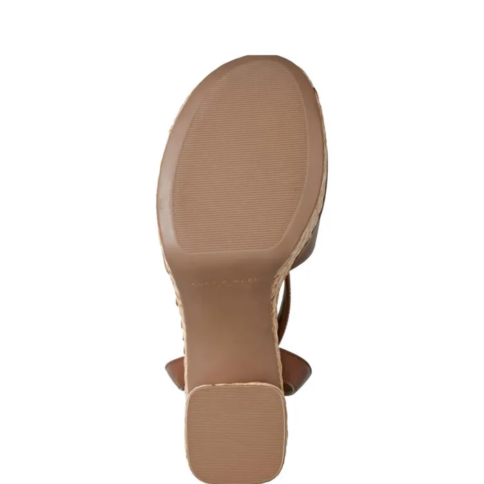 Marc Fisher Sandals Women Palyca Platform Espadrille Sandal Brown Leather