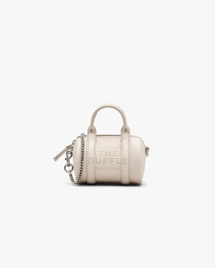 Marc Jacobs Crossbody Bags The Leather Nano Duffle Crossbody Cottonsilver 8211 Women