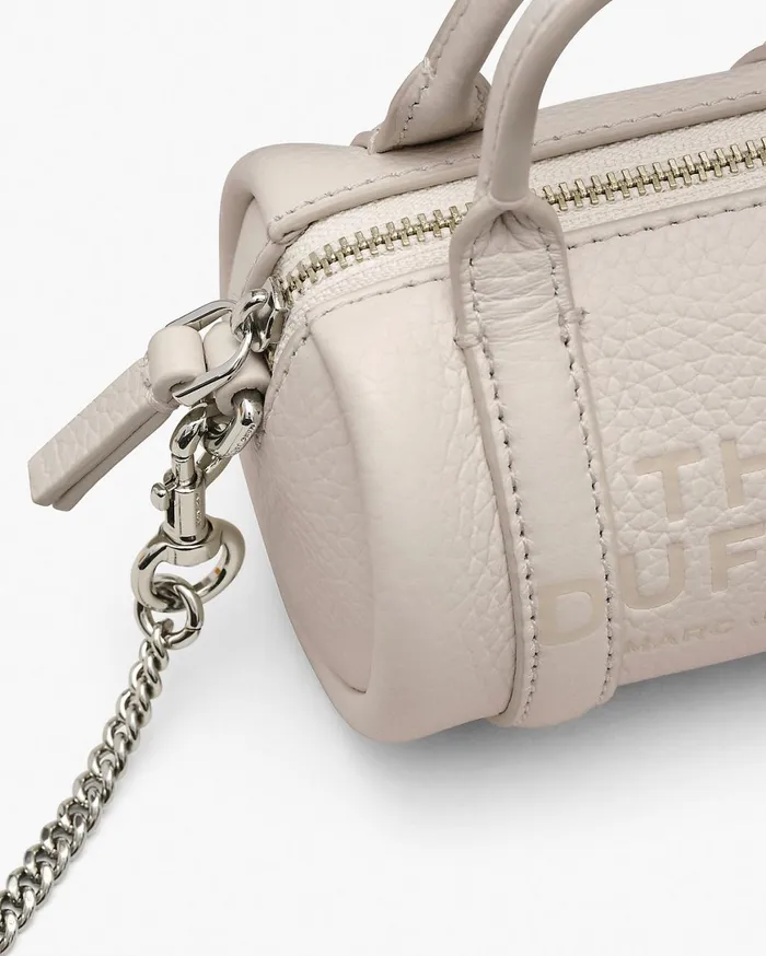 Marc Jacobs Crossbody Bags The Leather Nano Duffle Crossbody Cottonsilver 8211 Women