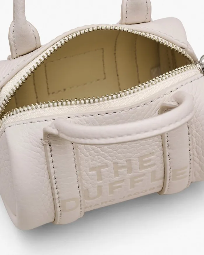 Marc Jacobs Crossbody Bags The Leather Nano Duffle Crossbody Cottonsilver 8211 Women