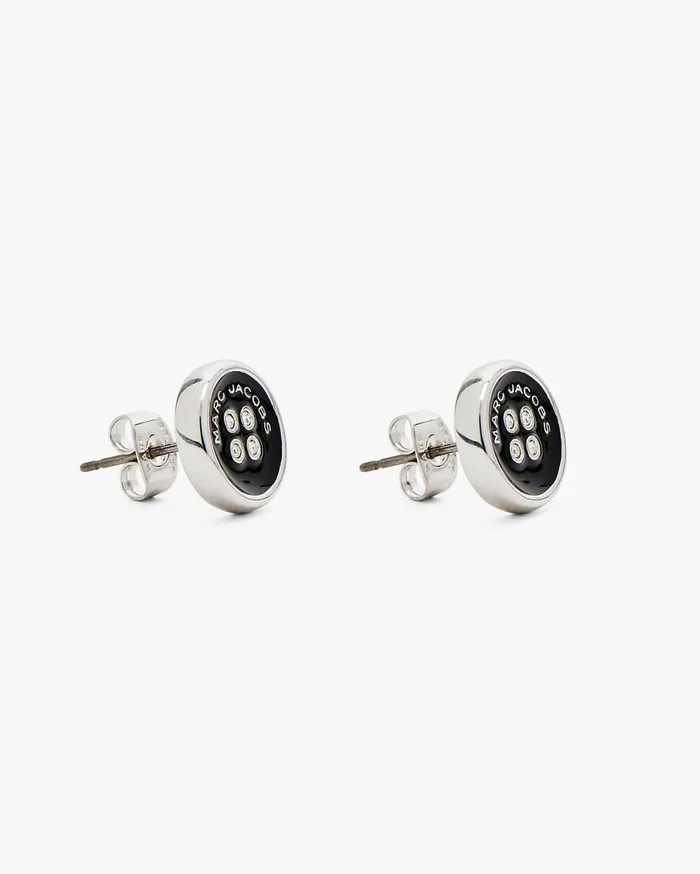Marc Jacobs Earrings The Button Stud Earrings Silverblack 8211 Women