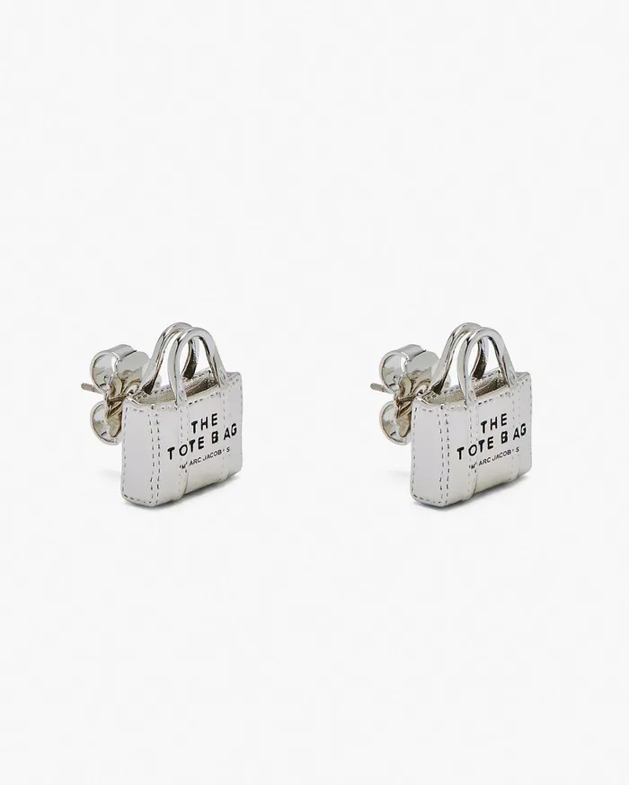 Marc Jacobs Earrings The Tote Bag Stud Earrings Light Antique Silver 8211 Women