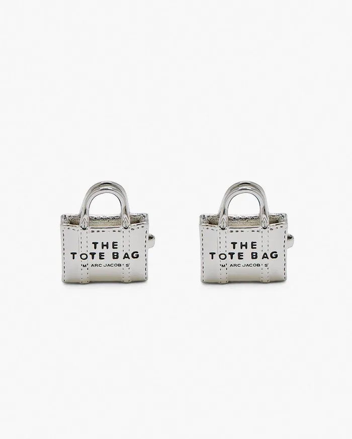 Marc Jacobs Earrings The Tote Bag Stud Earrings Light Antique Silver 8211 Women