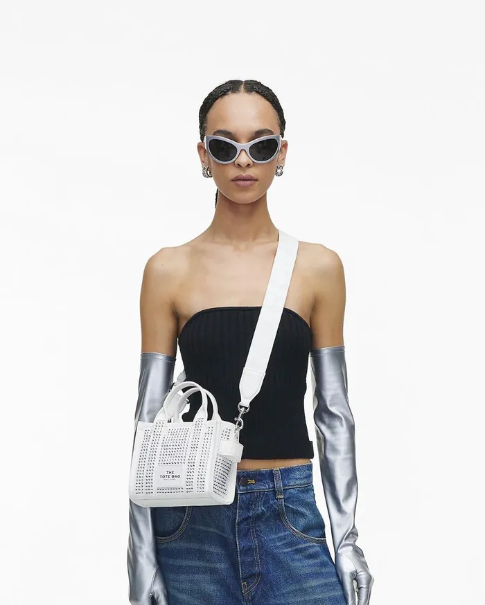 Marc Jacobs Mini Bags The Crystal Canvas Crossbody Tote Bag White Crystal 8211 Women
