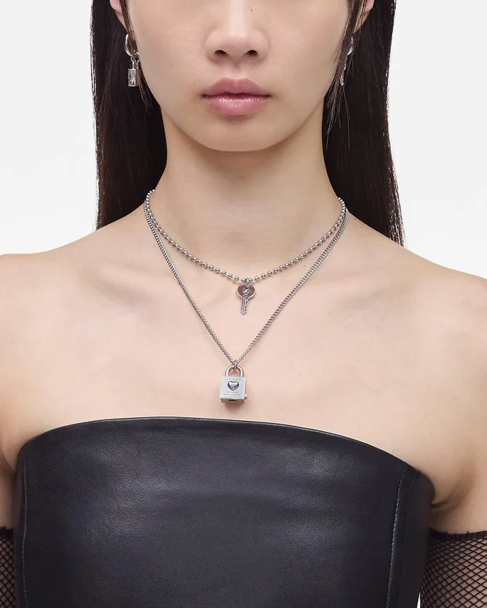 Marc Jacobs Necklaces Friendship Padlock Necklace Light Antique Silver 8211 Women
