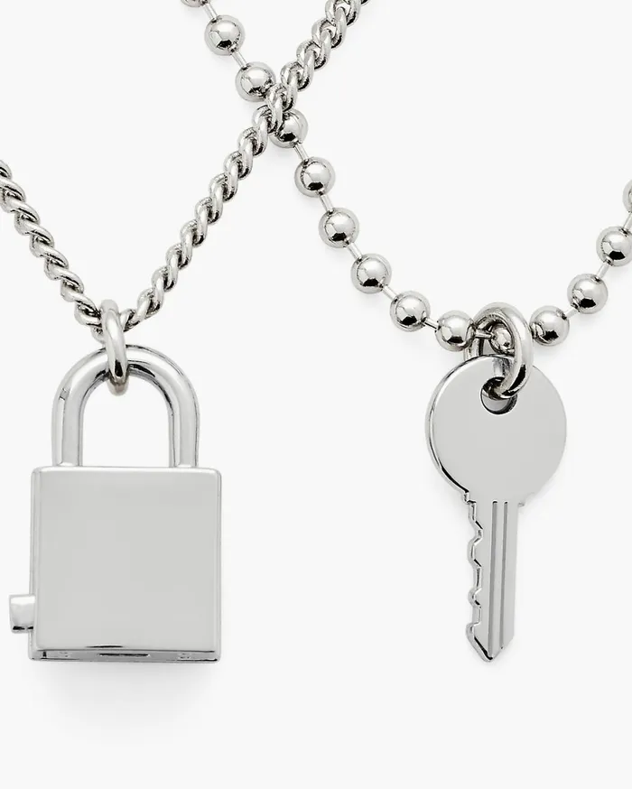 Marc Jacobs Necklaces Friendship Padlock Necklace Light Antique Silver 8211 Women
