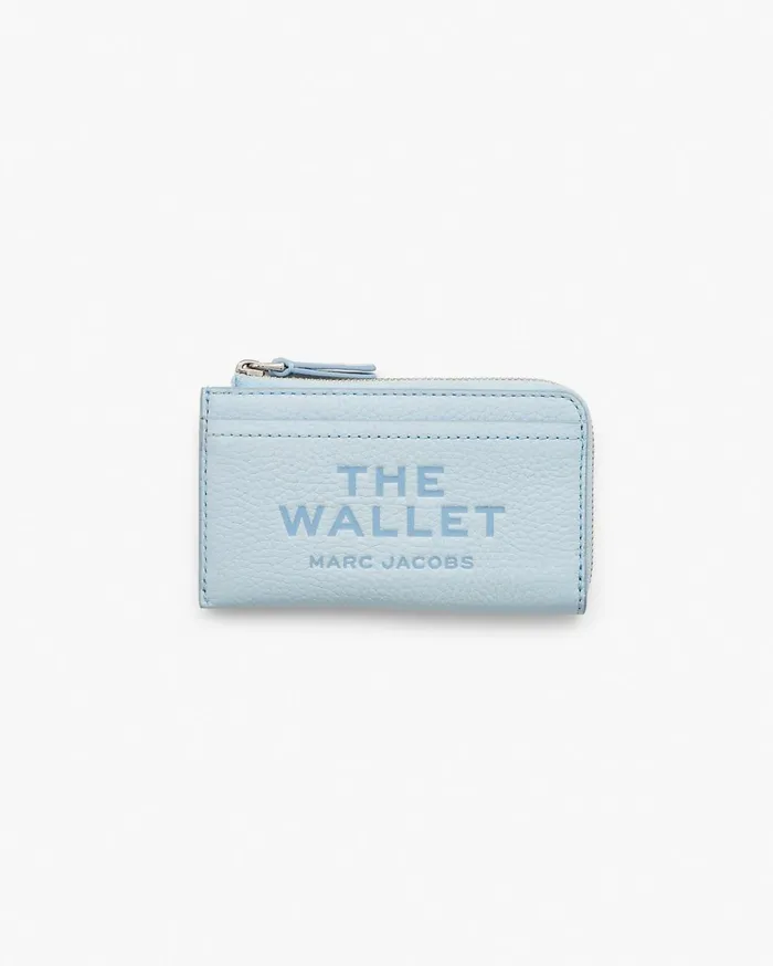 Marc Jacobs Small Wallets The Leather Top Zip Multi Wallet Cloud Blue 8211 Women