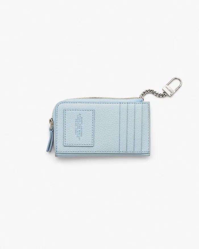 Marc Jacobs Small Wallets The Leather Top Zip Multi Wallet Cloud Blue 8211 Women