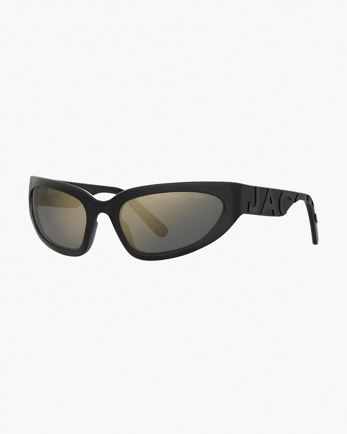 Marc Jacobs Sunglasses The Bold Logo Wrapped Mirrored Sunglasses Black 8211 Women