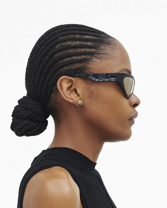 Marc Jacobs Sunglasses The Bold Logo Wrapped Mirrored Sunglasses Black 8211 Women