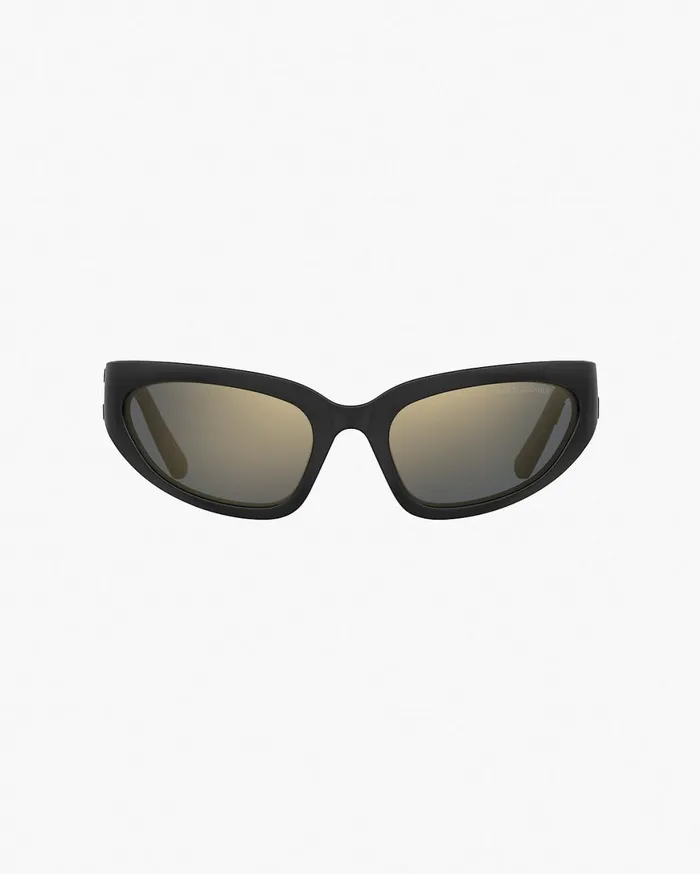 Marc Jacobs Sunglasses The Bold Logo Wrapped Mirrored Sunglasses Black 8211 Women