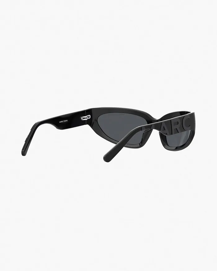 Marc Jacobs Sunglasses The Bold Logo Wrapped Mirrored Sunglasses Black 8211 Women