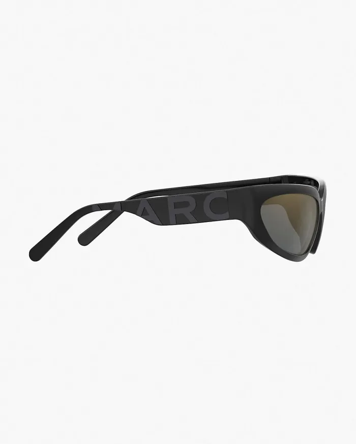 Marc Jacobs Sunglasses The Bold Logo Wrapped Mirrored Sunglasses Black 8211 Women
