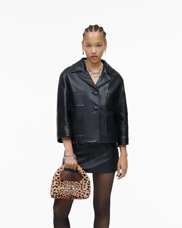 Marc Jacobs The Sack Bag The Cheetah Leather Mini Sack Bag Black Multi 8211 Women