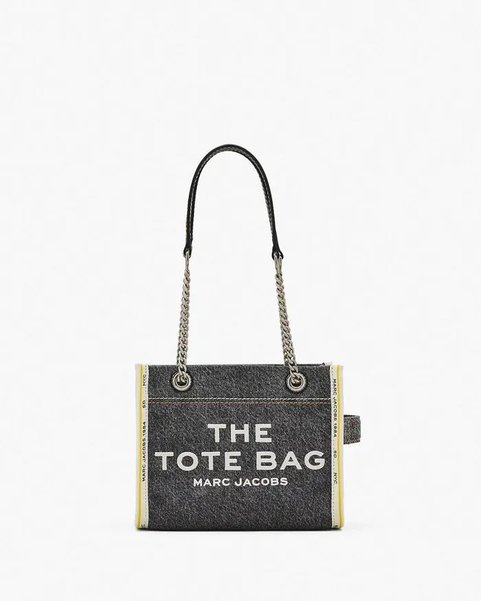 Marc Jacobs The Tote Bag The Denim Chain Small Tote Bag Black Wash 8211 Women