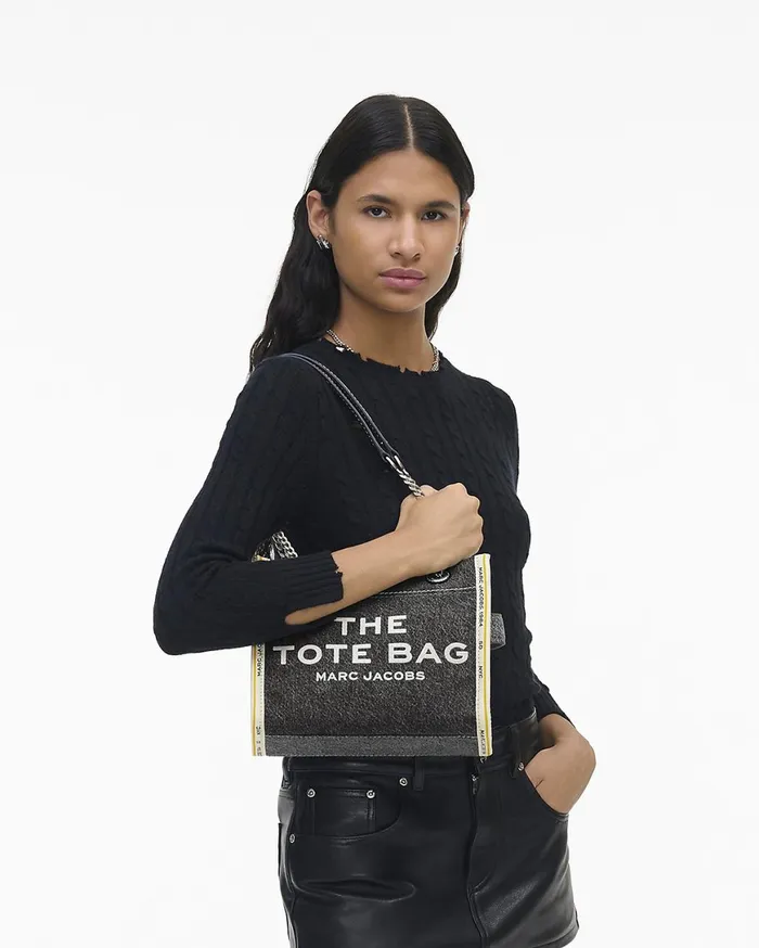 Marc Jacobs The Tote Bag The Denim Chain Small Tote Bag Black Wash 8211 Women