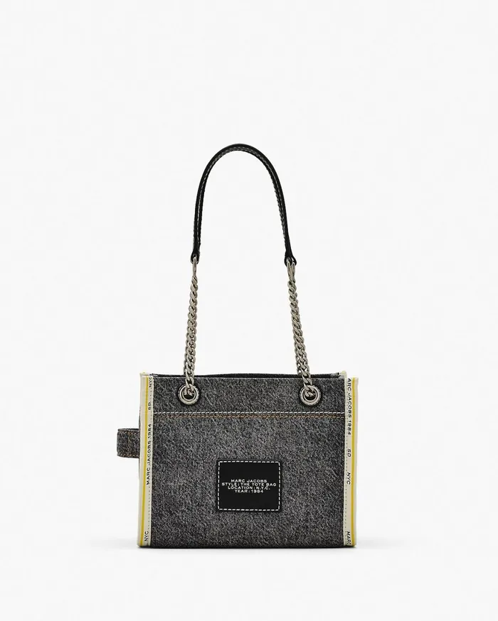 Marc Jacobs The Tote Bag The Denim Chain Small Tote Bag Black Wash 8211 Women