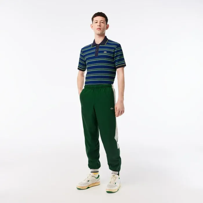 Matching Sets Men Lacoste Mens Tennis Print Joggers Green White Pqk