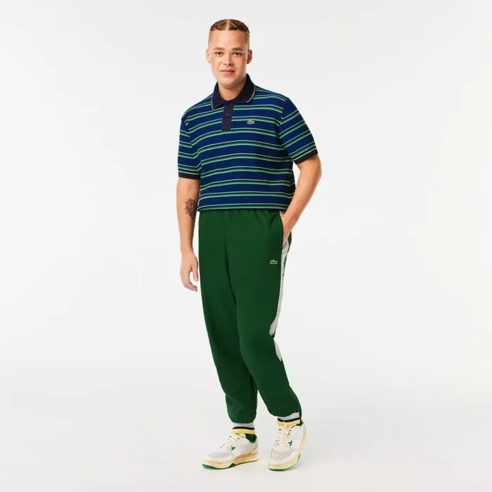 Matching Sets Men Lacoste Mens Tennis Print Joggers Green White Pqk
