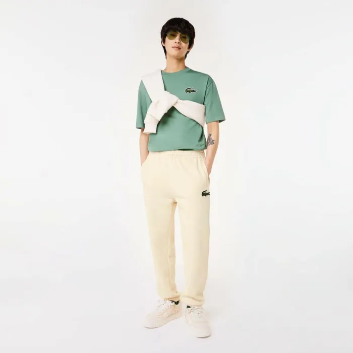 Matching Sets MenWomen Lacoste Unisex Organic Cotton Fleece Sweatpants Cream Xfj