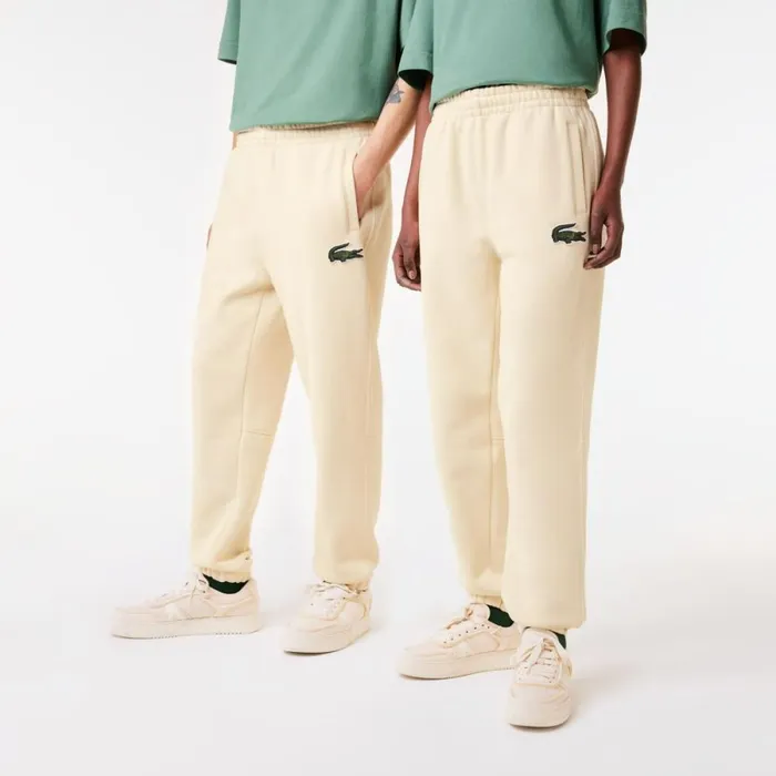 Matching Sets MenWomen Lacoste Unisex Organic Cotton Fleece Sweatpants Cream Xfj