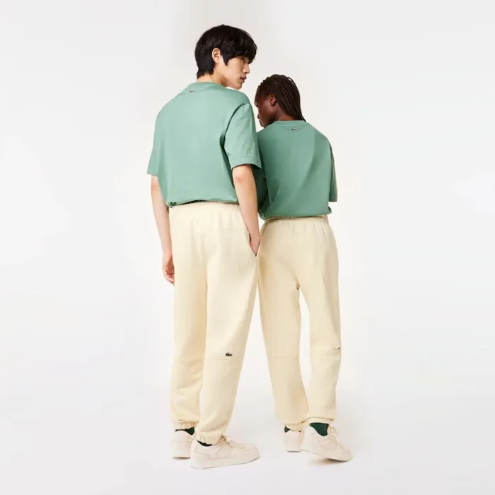 Matching Sets MenWomen Lacoste Unisex Organic Cotton Fleece Sweatpants Cream Xfj